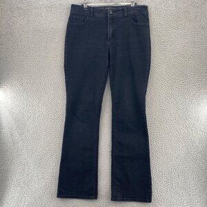 Chicos Jeans Womens 0.5 US 6 Black So Slimming Bootcut Denim Stretch Everyday